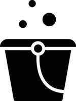 Bucket icon symbol vector image. Illustration of the bucket cleaning equipment washing outline design image. EPS 10