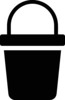 Bucket icon symbol vector image. Illustration of the bucket cleaning equipment washing outline design image. EPS 10