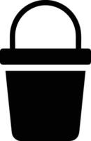 Bucket icon symbol vector image. Illustration of the bucket cleaning equipment washing outline design image. EPS 10