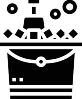 Bucket icon symbol vector image. Illustration of the bucket cleaning equipment washing outline design image. EPS 10