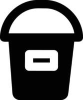 Bucket icon symbol vector image. Illustration of the bucket cleaning equipment washing outline design image. EPS 10