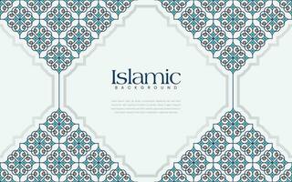 Islamic Decorative background in Arabic colorful. Simple geometric mosaic with colorful Islamic ornamental details. vector