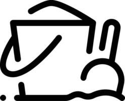 Bucket icon symbol vector image. Illustration of the bucket cleaning equipment washing outline design image. EPS 10