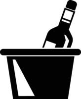 Bucket icon symbol vector image. Illustration of the bucket cleaning equipment washing outline design image. EPS 10