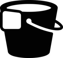 Bucket icon symbol vector image. Illustration of the bucket cleaning equipment washing outline design image. EPS 10