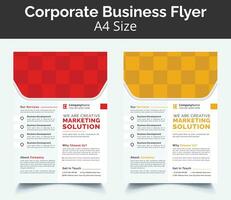 Fondo de diseño de diseño de portada de folleto de folleto de volante de negocios corporativos, esquema de dos colores, plantilla de vector en tamaño a4