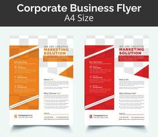 Fondo de diseño de diseño de portada de folleto de folleto de volante de negocios corporativos, esquema de dos colores, plantilla de vector en tamaño a4