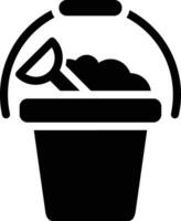 Bucket icon symbol vector image. Illustration of the bucket cleaning equipment washing outline design image. EPS 10