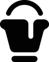 Bucket icon symbol vector image. Illustration of the bucket cleaning equipment washing outline design image. EPS 10