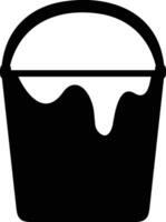 Bucket icon symbol vector image. Illustration of the bucket cleaning equipment washing outline design image. EPS 10