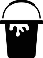 Bucket icon symbol vector image. Illustration of the bucket cleaning equipment washing outline design image. EPS 10