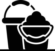 Bucket icon symbol vector image. Illustration of the bucket cleaning equipment washing outline design image. EPS 10