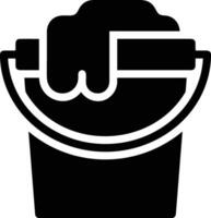 Bucket icon symbol vector image. Illustration of the bucket cleaning equipment washing outline design image. EPS 10