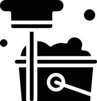 Bucket icon symbol vector image. Illustration of the bucket cleaning equipment washing outline design image. EPS 10