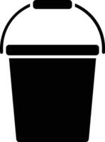 Bucket icon symbol vector image. Illustration of the bucket cleaning equipment washing outline design image. EPS 10