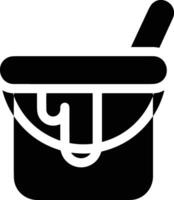 Bucket icon symbol vector image. Illustration of the bucket cleaning equipment washing outline design image. EPS 10