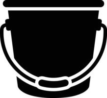 Bucket icon symbol vector image. Illustration of the bucket cleaning equipment washing outline design image. EPS 10