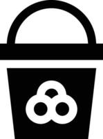 Bucket icon symbol vector image. Illustration of the bucket cleaning equipment washing outline design image. EPS 10