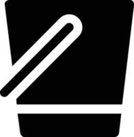 Bucket icon symbol vector image. Illustration of the bucket cleaning equipment washing outline design image. EPS 10