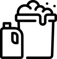 Bucket icon symbol vector image. Illustration of the bucket cleaning equipment washing outline design image. EPS 10