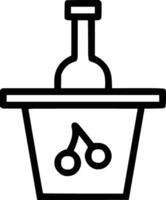 Bucket icon symbol vector image. Illustration of the bucket cleaning equipment washing outline design image. EPS 10