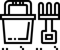 Bucket icon symbol vector image. Illustration of the bucket cleaning equipment washing outline design image. EPS 10