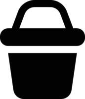Bucket icon symbol vector image. Illustration of the bucket cleaning equipment washing outline design image. EPS 10