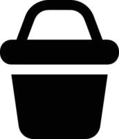 Bucket icon symbol vector image. Illustration of the bucket cleaning equipment washing outline design image. EPS 10