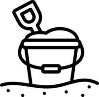 Bucket icon symbol vector image. Illustration of the bucket cleaning equipment washing outline design image. EPS 10