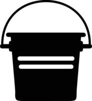 Bucket icon symbol vector image. Illustration of the bucket cleaning equipment washing outline design image. EPS 10