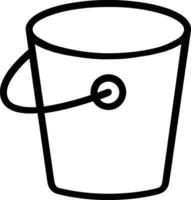 Bucket icon symbol vector image. Illustration of the bucket cleaning equipment washing outline design image. EPS 10