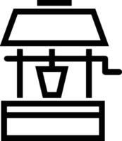 Bucket icon symbol vector image. Illustration of the bucket cleaning equipment washing outline design image. EPS 10