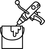 Bucket icon symbol vector image. Illustration of the bucket cleaning equipment washing outline design image. EPS 10