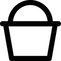 Bucket icon symbol vector image. Illustration of the bucket cleaning equipment washing outline design image. EPS 10