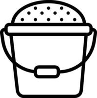 Bucket icon symbol vector image. Illustration of the bucket cleaning equipment washing outline design image. EPS 10