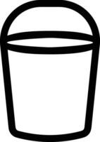 Bucket icon symbol vector image. Illustration of the bucket cleaning equipment washing outline design image. EPS 10