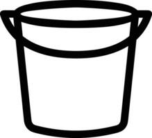 Bucket icon symbol vector image. Illustration of the bucket cleaning equipment washing outline design image. EPS 10