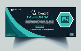 Women Fashion sales flyer design for social media post Free Vector