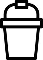 Bucket icon symbol vector image. Illustration of the bucket cleaning equipment washing outline design image. EPS 10