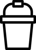 Bucket icon symbol vector image. Illustration of the bucket cleaning equipment washing outline design image. EPS 10