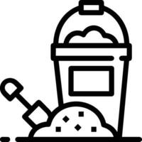 Bucket icon symbol vector image. Illustration of the bucket cleaning equipment washing outline design image. EPS 10