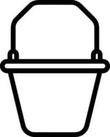 Bucket icon symbol vector image. Illustration of the bucket cleaning equipment washing outline design image. EPS 10