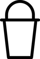 Bucket icon symbol vector image. Illustration of the bucket cleaning equipment washing outline design image. EPS 10