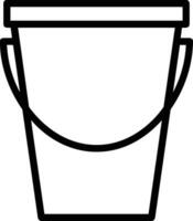 Bucket icon symbol vector image. Illustration of the bucket cleaning equipment washing outline design image. EPS 10