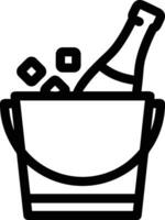 Bucket icon symbol vector image. Illustration of the bucket cleaning equipment washing outline design image. EPS 10