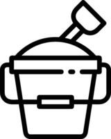 Bucket icon symbol vector image. Illustration of the bucket cleaning equipment washing outline design image. EPS 10