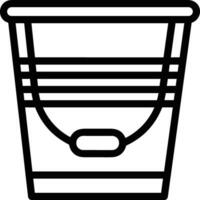 Bucket icon symbol vector image. Illustration of the bucket cleaning equipment washing outline design image. EPS 10