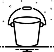 Bucket icon symbol vector image. Illustration of the bucket cleaning equipment washing outline design image. EPS 10