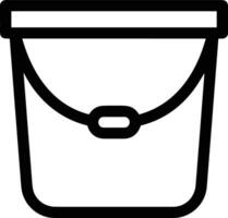 Bucket icon symbol vector image. Illustration of the bucket cleaning equipment washing outline design image. EPS 10