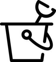 Bucket icon symbol vector image. Illustration of the bucket cleaning equipment washing outline design image. EPS 10